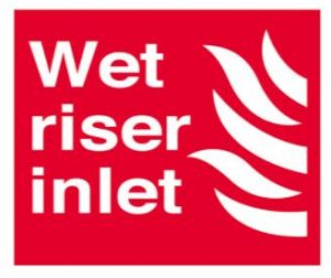 Wet Riser sign